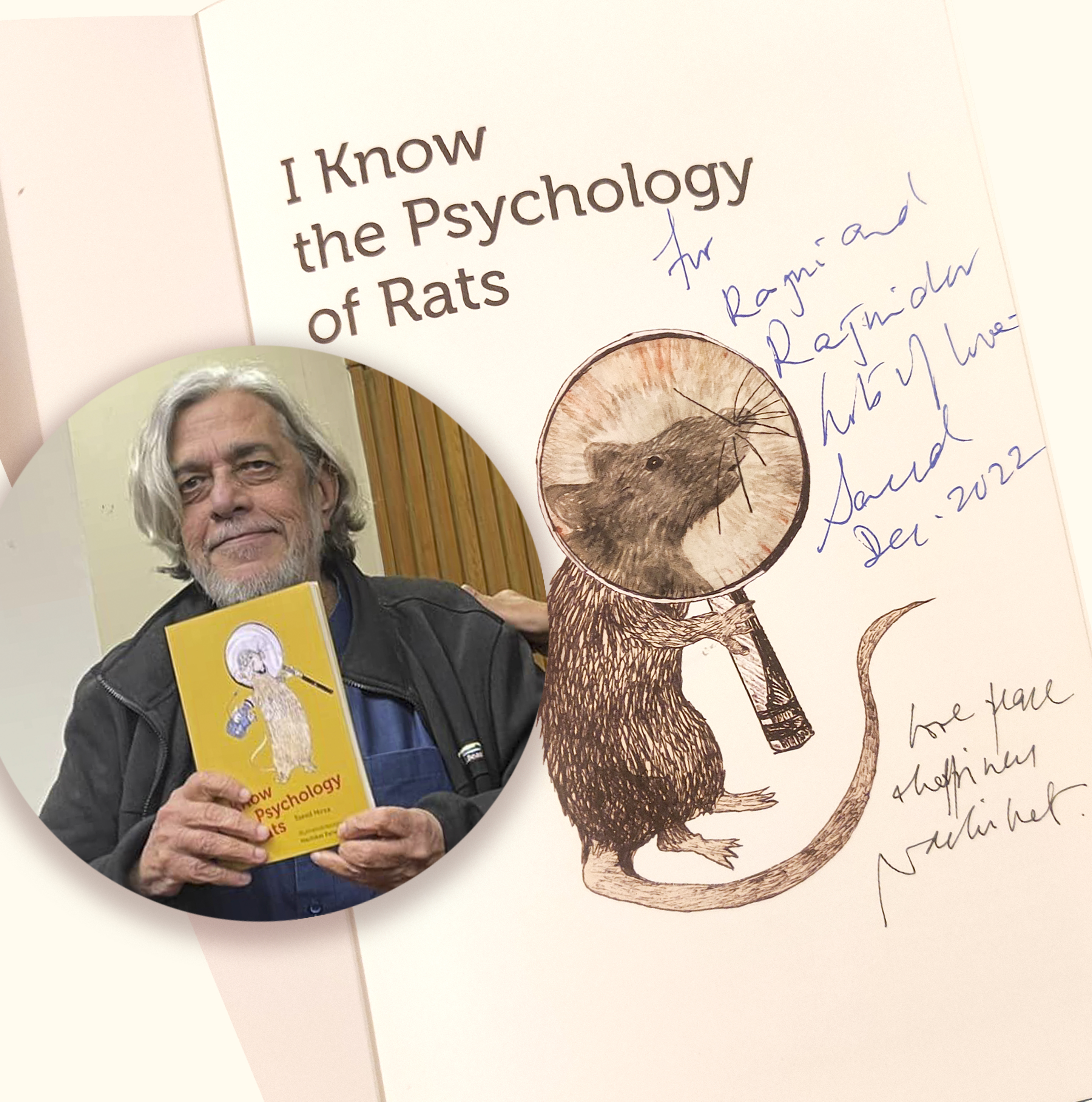 Saeed Mirza at the release of his book in Delhi. 10 December 2022.,and the signed copy of the book 