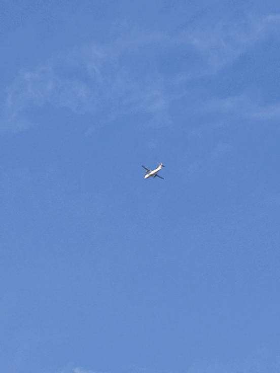 An aircraft flying over my house